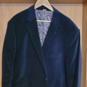 Oak Hill Navy Blue Velvet Blazer